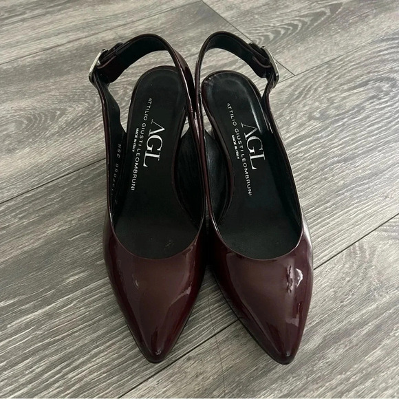 AGL burgundy pumps for women - Picture 6 of 9